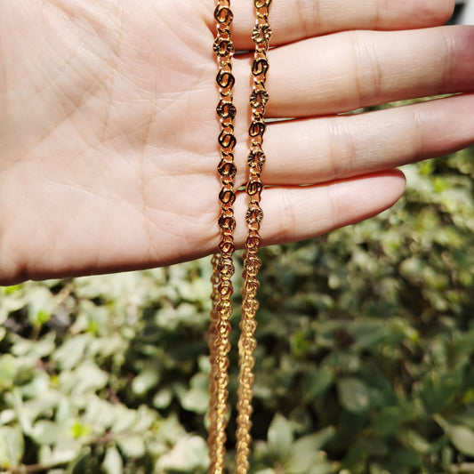 1pc 20'' Ready to Use Gold Lock C Necklace Chain, Layering Unique Chain Bold Necklace, Perfect for Pendant Charm Necklace, 755