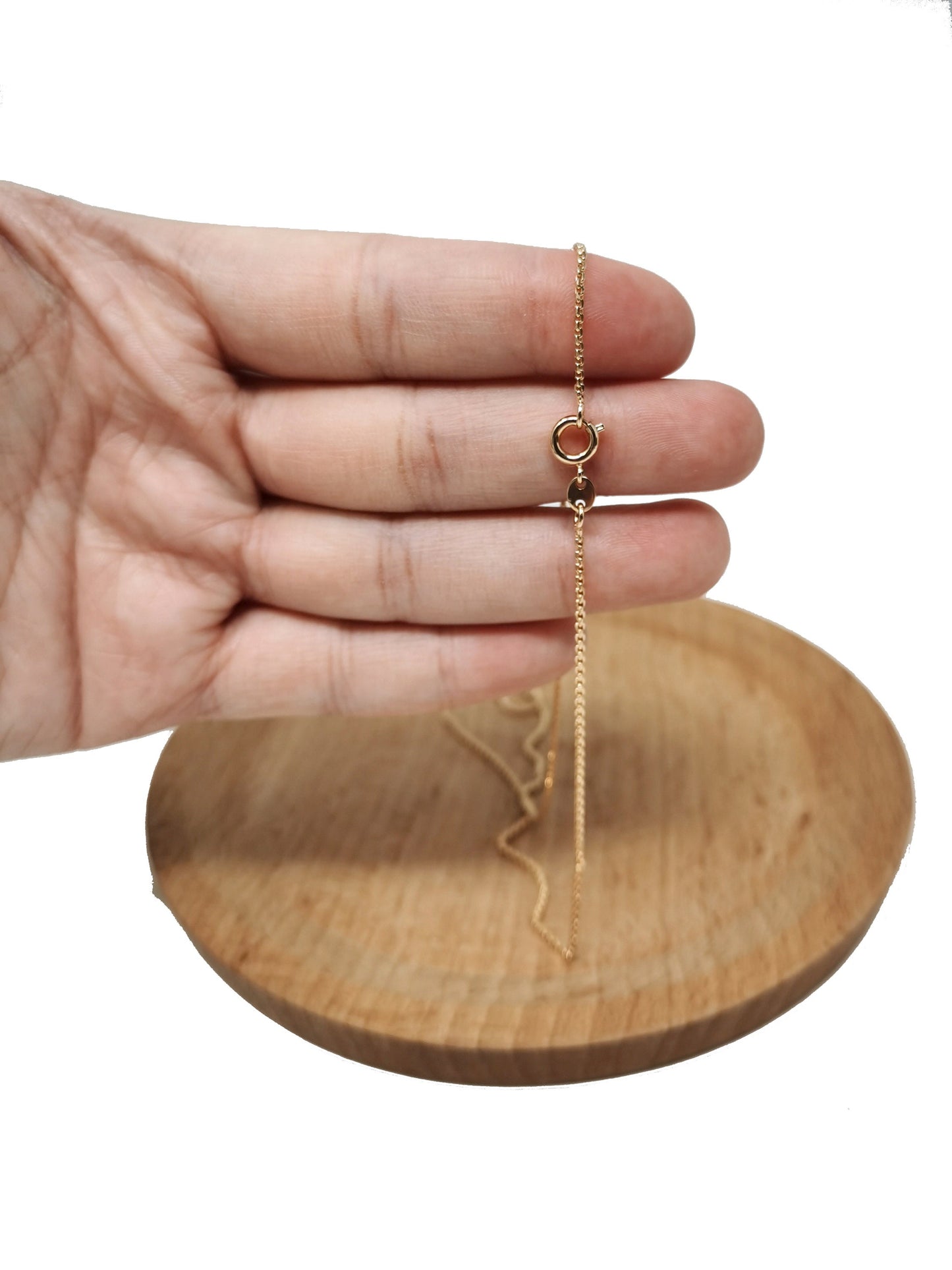 1pc 17.7'' ready to wear 18k Gold Filled Square Box Chain Necklace, Layering Dainty Box Chain For Jewelry Making with Pendant Charm, CH-732