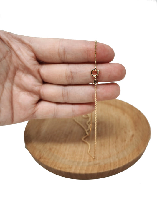 1pc 17.7'' ready to wear 18k Gold Filled Square Box Chain Necklace, Layering Dainty Box Chain For Jewelry Making with Pendant Charm, CH-732