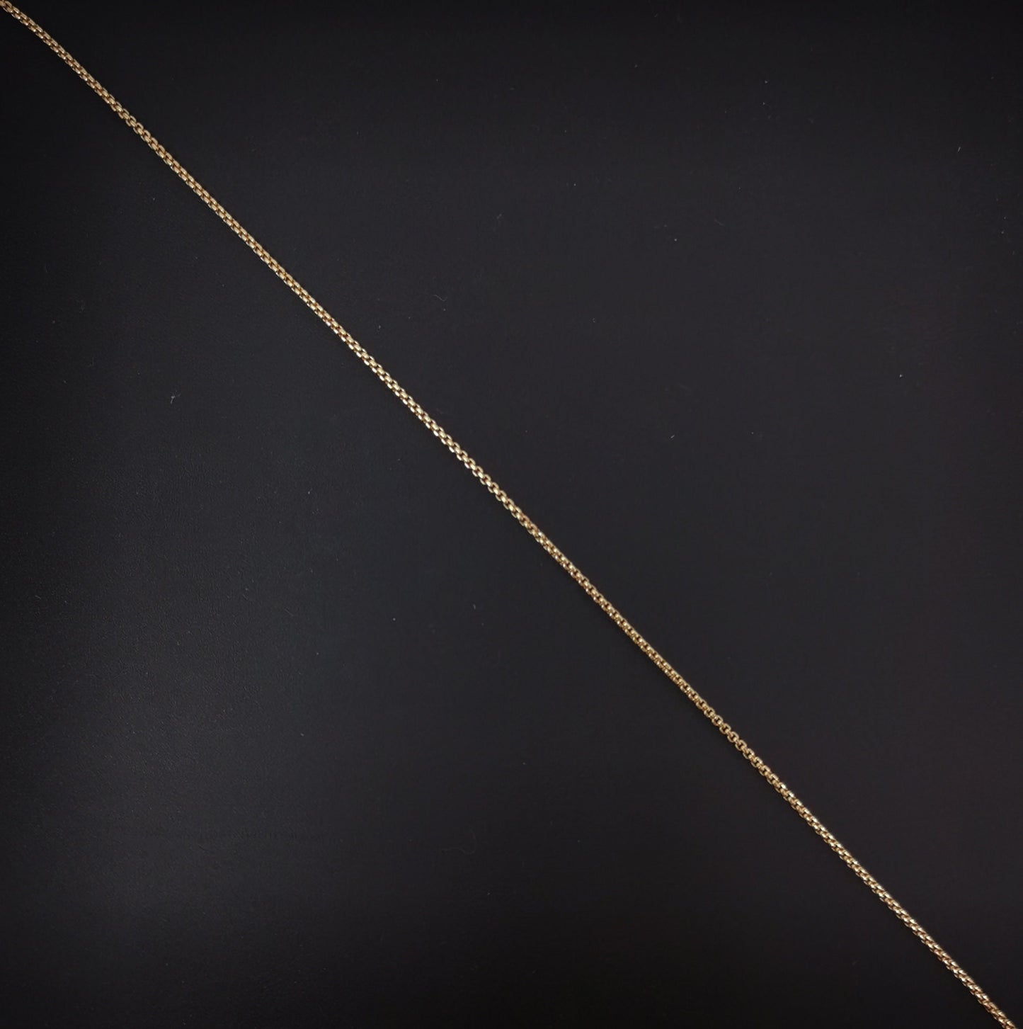 1pc Dainty 17.8''x0.3mm thickness ready to wear 18k Gold Rolo curb Necklace, Layering Round Chain For Jewelry Making Charm, 839