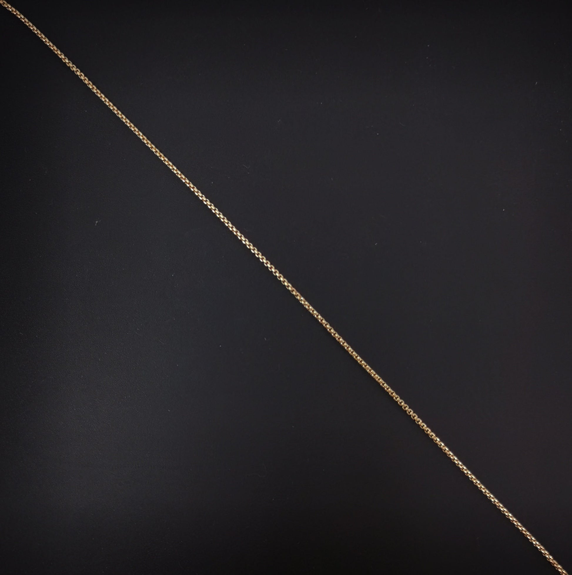 1pc Dainty 17.8''x0.3mm thickness ready to wear 18k Gold Rolo curb Necklace, Layering Round Chain For Jewelry Making Charm, 839