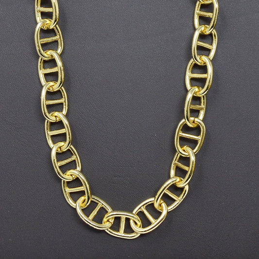 14K Gold Bold Anchor Chain by Yard, Mariner Chain, Wholesale bulk Roll Chain for Jewelry Making13.6x18.4mm, Roll-451
