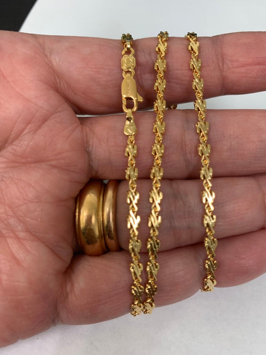 1pc 23.6'' Ready to Use 24K Gold Unique Necklace Chain, Layering Cactus Link Bold Necklace, Perfect for Pendant Necklace, 827