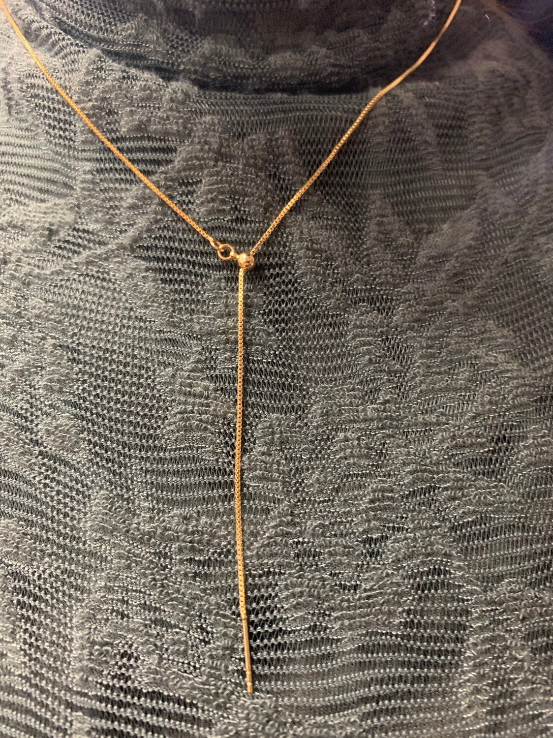 1pc 20'' ready to wear 24k Gold Filled Square Box Chain Adjustable Necklace, Dainty Box Chain For Jewelry Making with Pendant Supply ,CH-831