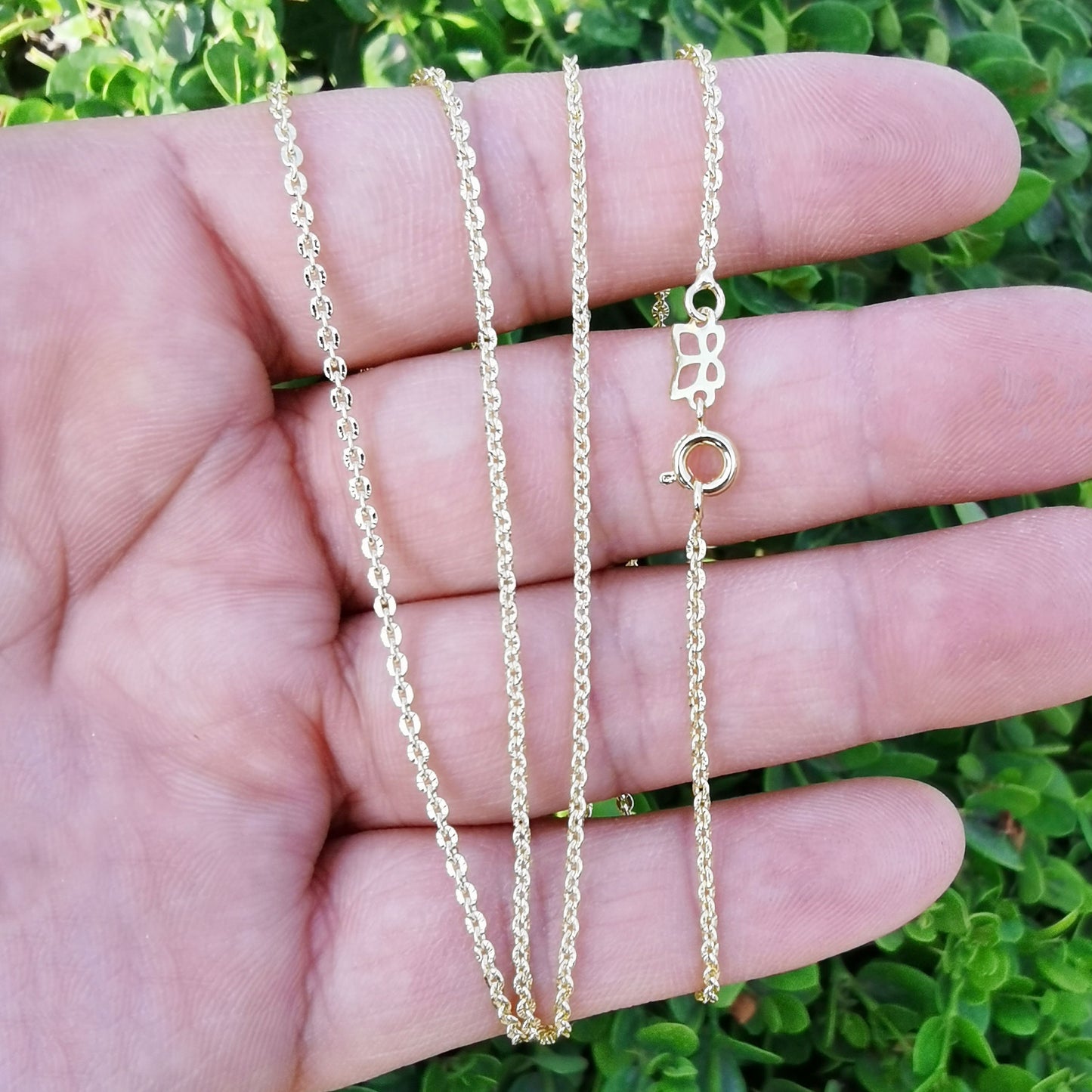 1pc 16'' Ready to Use 14K Gold Filled Thin Rolo Necklace Chain, Small paperclip Chain Dainty Necklace, For Pendant Charm Necklace, 850