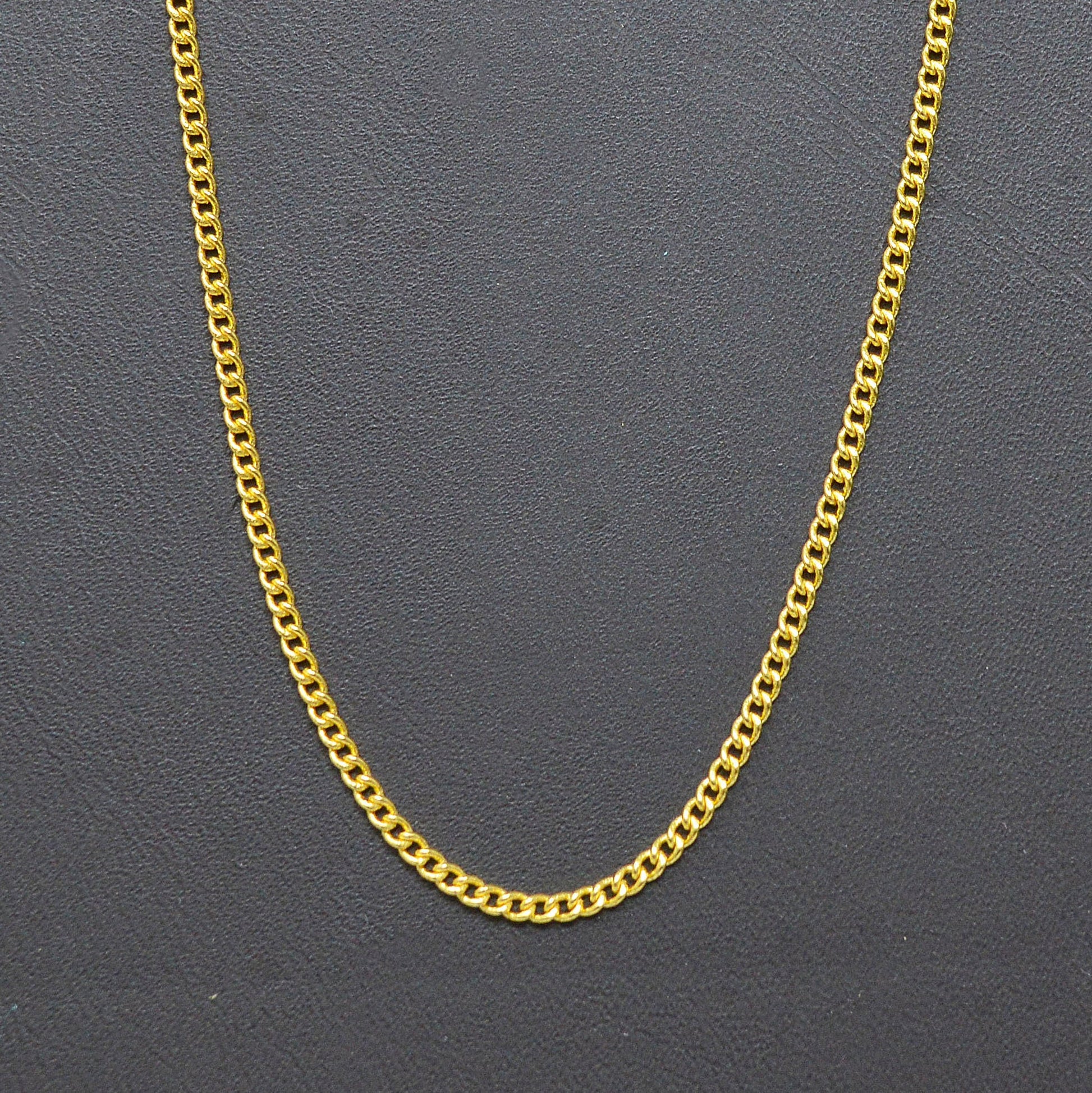 24K Gold Plated Cuban Curb Chain by Yard, Gold Plated Florida Link Chain,Wholesale bulk Roll Chain for Jewelry Making, Width 1.6mm,Roll- 437