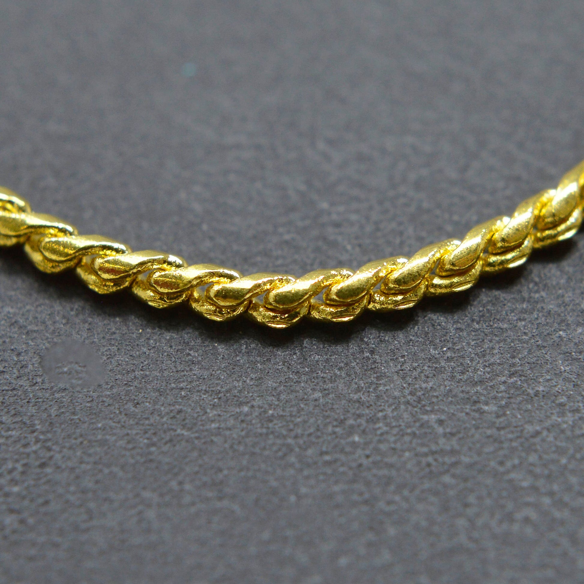 24K Gold Plated Twist Cuban Curb Chain by Yard, Gold Plated Florida Link Chain,Wholesale bulk Chain for Jewelry Making,Round 1.5mm,Roll- 438