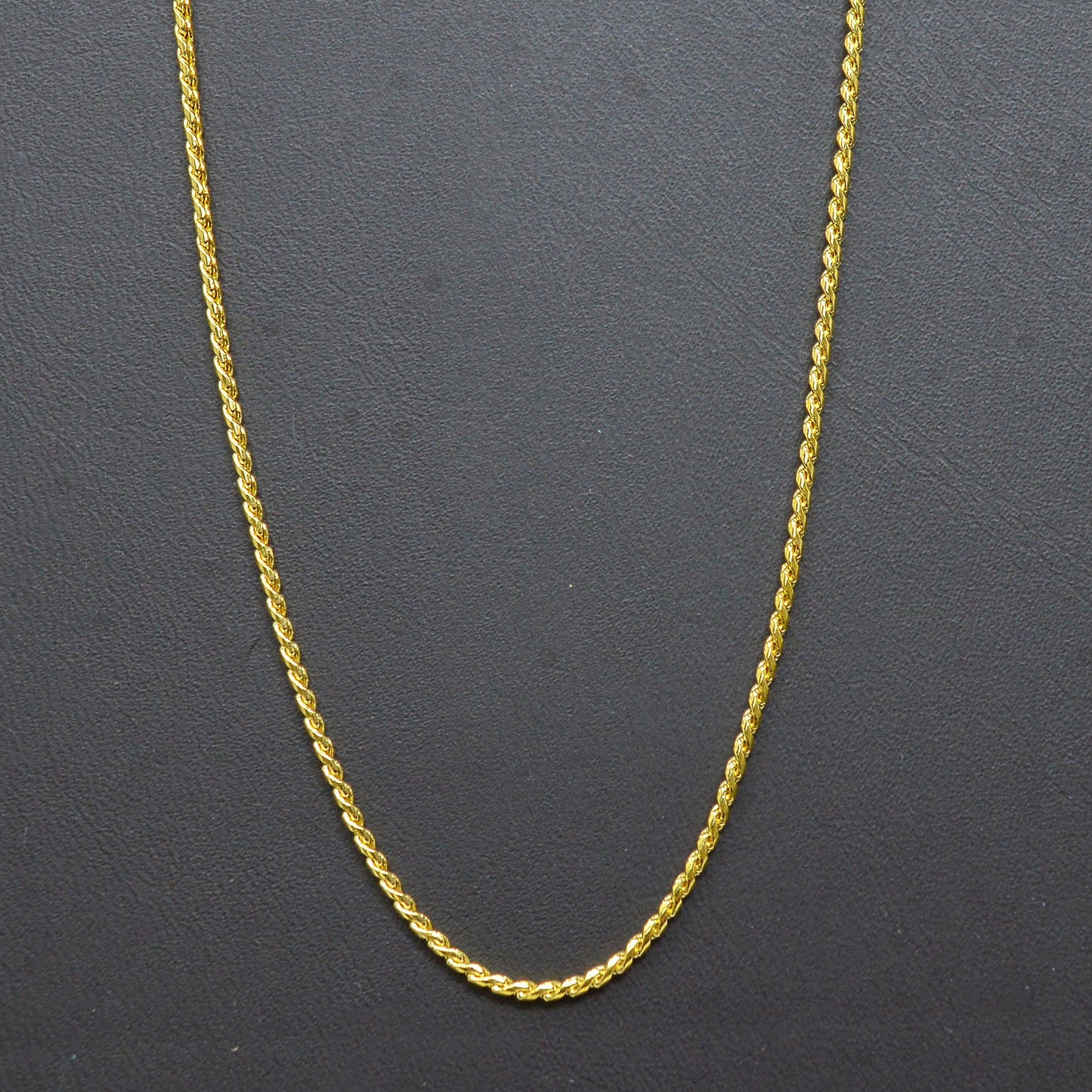 24K Gold Plated Twist Cuban Curb Chain by Yard, Gold Plated Florida Link Chain,Wholesale bulk Chain for Jewelry Making,Round 1.5mm,Roll- 438