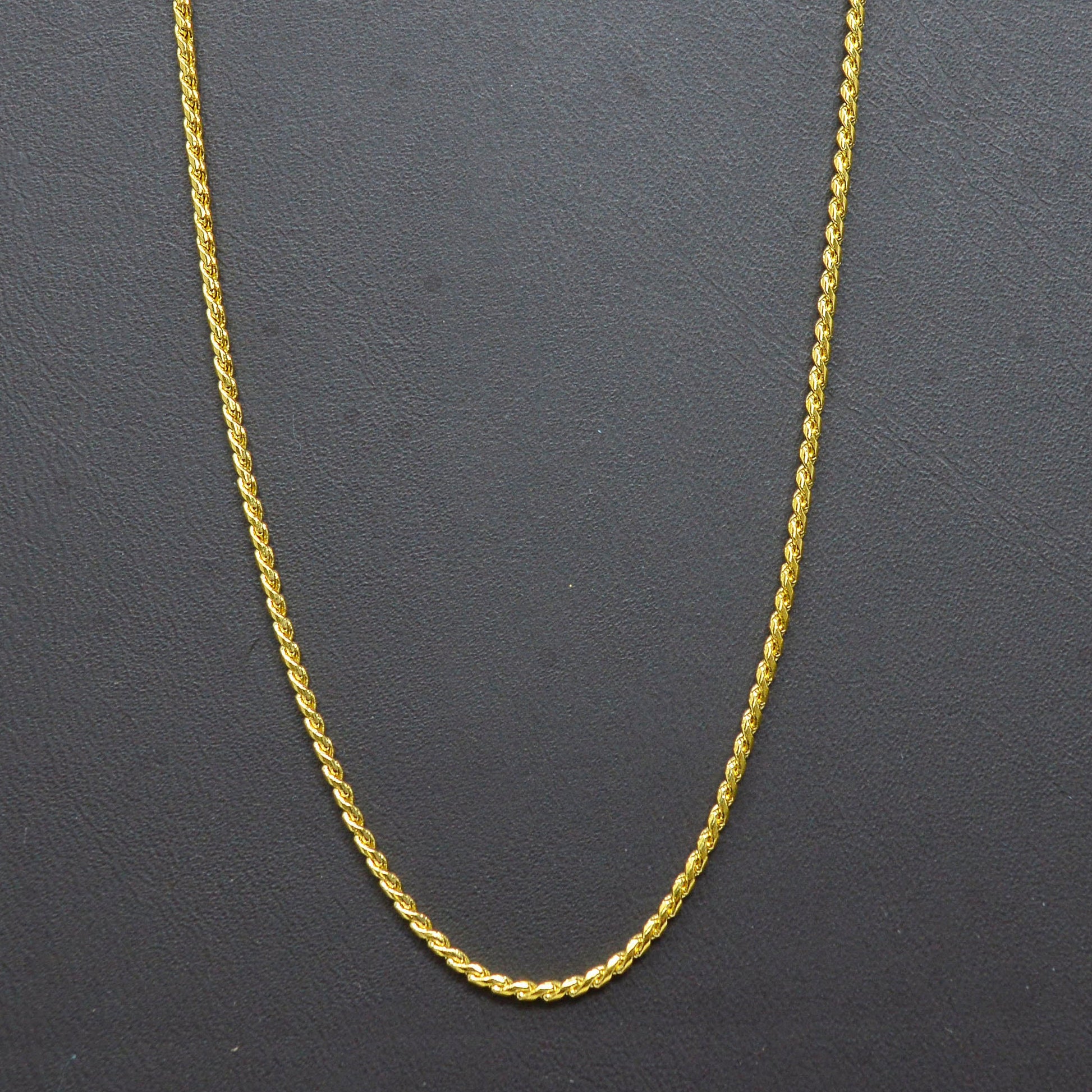 24K Gold Plated Twist Cuban Curb Chain by Yard, Gold Plated Florida Link Chain,Wholesale bulk Chain for Jewelry Making,Round 1.5mm,Roll- 438