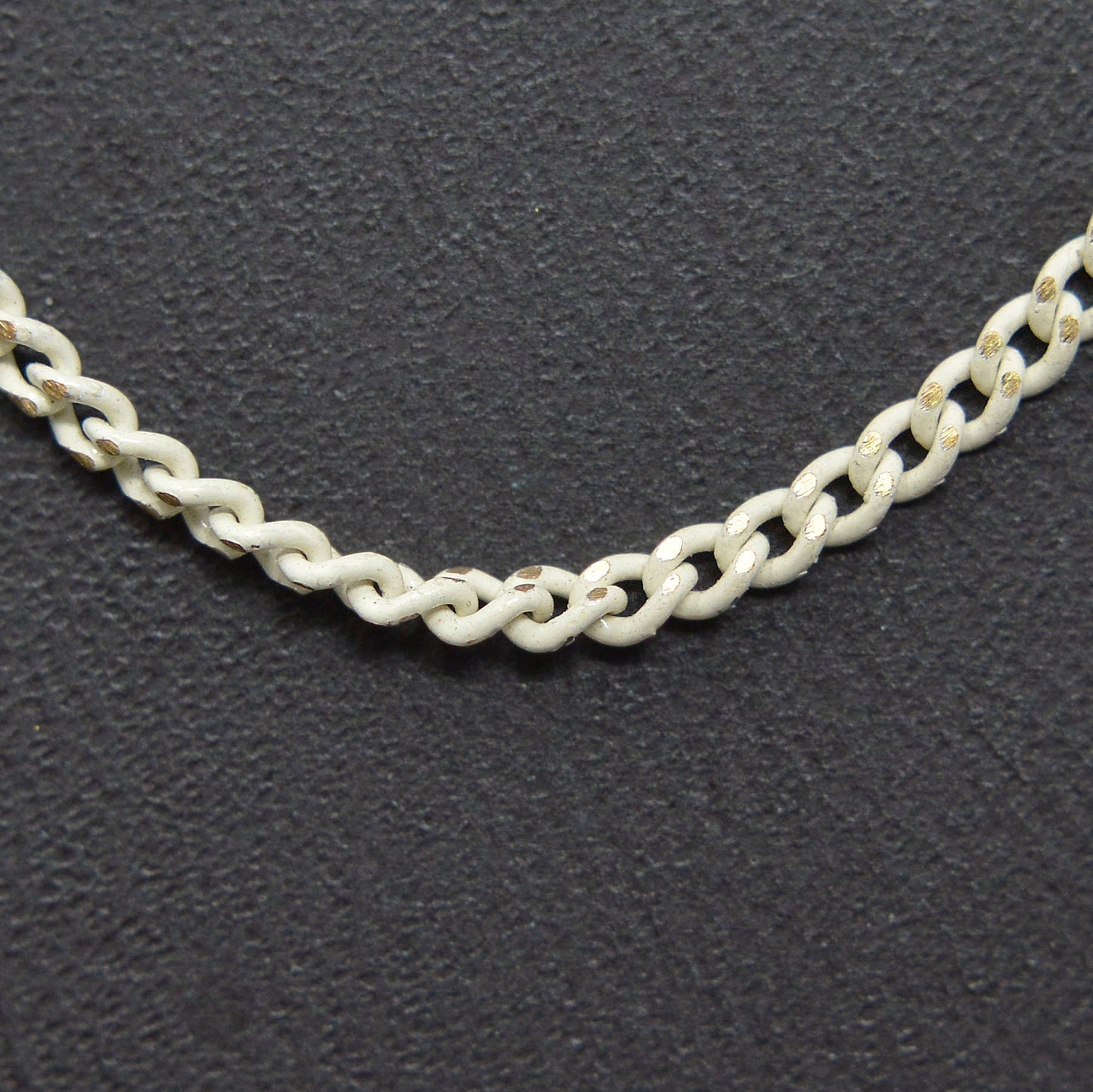 Broken White Matte gleaming gold Cuban Curb Chain by Yard, Miami Link Chain,Wholesale bulk Roll Chain for Jewelry Making, Width 1.5mm, - 446