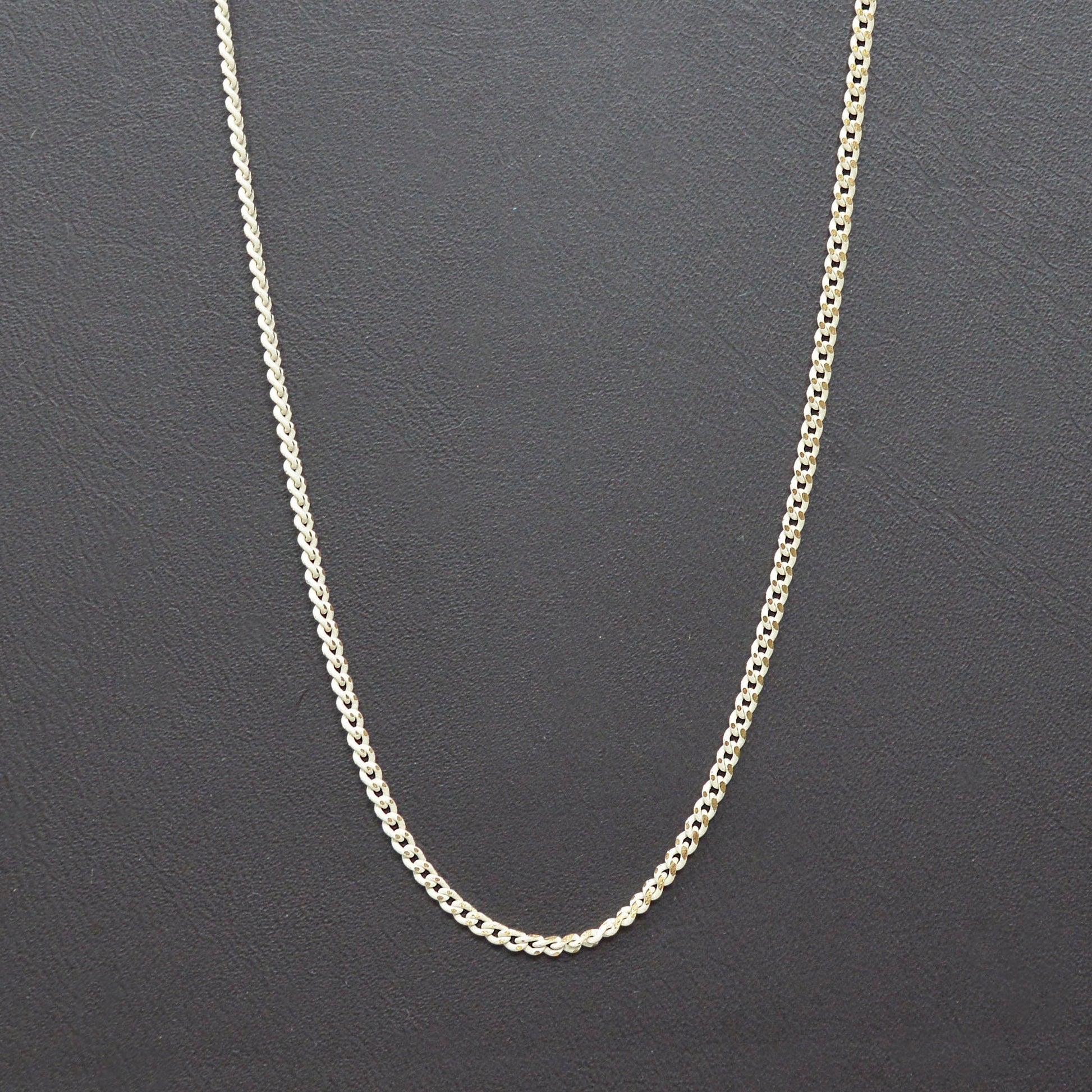 Broken White Matte gleaming gold Cuban Curb Chain by Yard, Miami Link Chain,Wholesale bulk Roll Chain for Jewelry Making, Width 1.5mm, - 446
