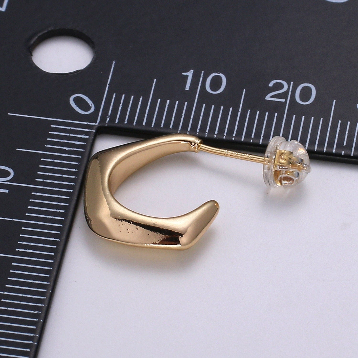 Chunky Pentagonal Design 18K Gold Earring Geometric Earring, Modern design for DIY Earring Craft Supply Jewelry Making,EARR-1434