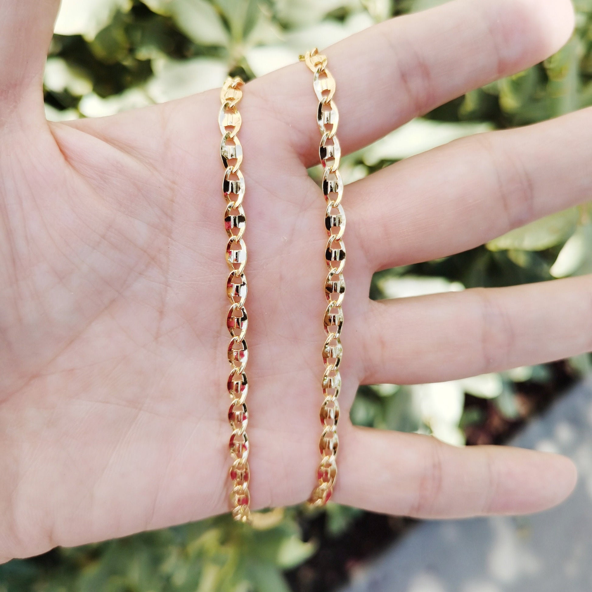 1pc 20'' Ready to Use Gold Anchor Necklace Chain, Layering Unique Chain Mariner Necklace, For Pendant Charm, CN- 751