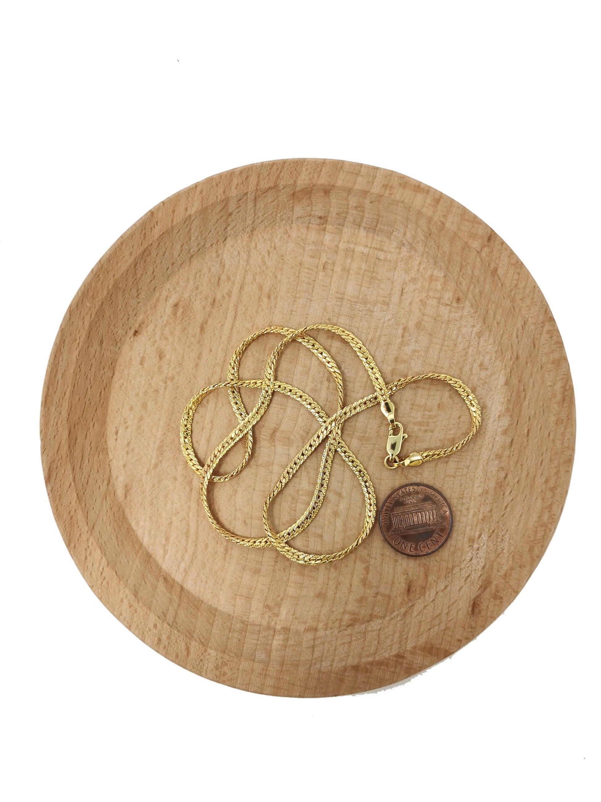 1pc 19.8' Ready to Use 24K Gold Herringbone Necklace Chain, Layering Chain Dainty Necklace, For Pendant Charm Necklace Making, 974