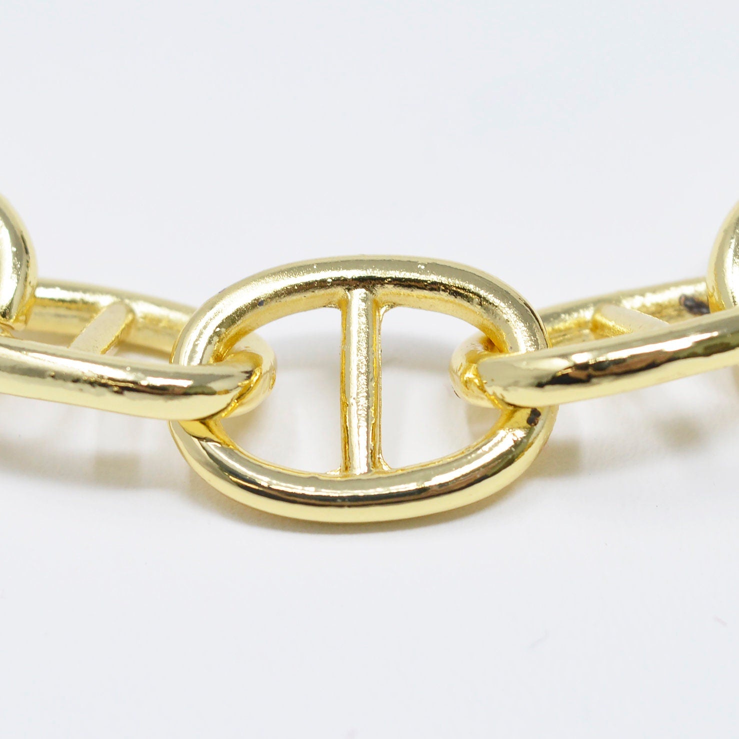 14K Gold Bold Anchor Chain by Yard, Mariner Chain, Wholesale bulk Roll Chain for Jewelry Making13.6x18.4mm, Roll-451