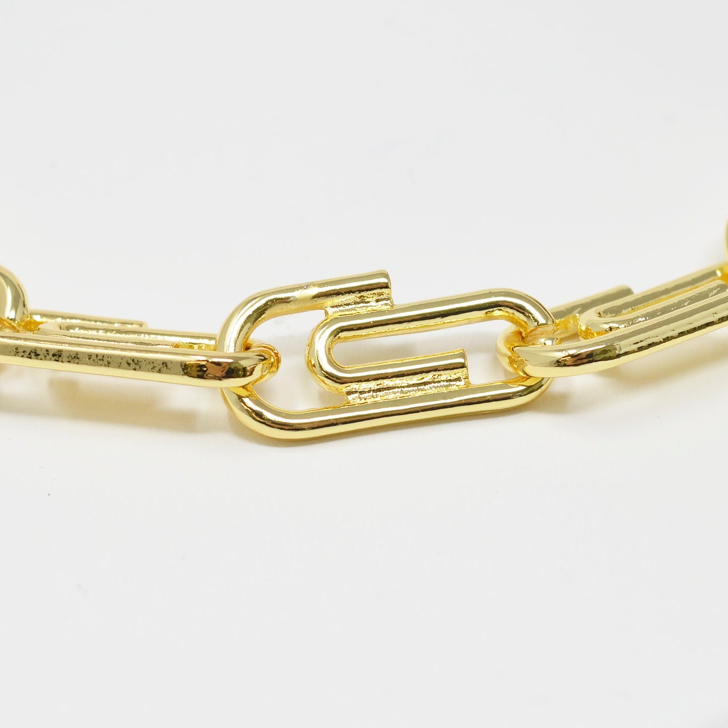 24K Gold Paperclip Chain by Yard, Thick and Bold Elongate Chain, Wholesale bulk Roll Chain Jewelry Making 26.5x12mm, 455