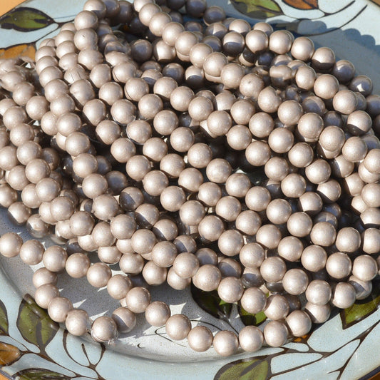 1Strand 12mm Shimmering Brown Accent Glass Beads,Coffee Round Glass Prayer Beads,Rosary Beads, Mala Beads,Spacer Beads for DIY Craft, 153