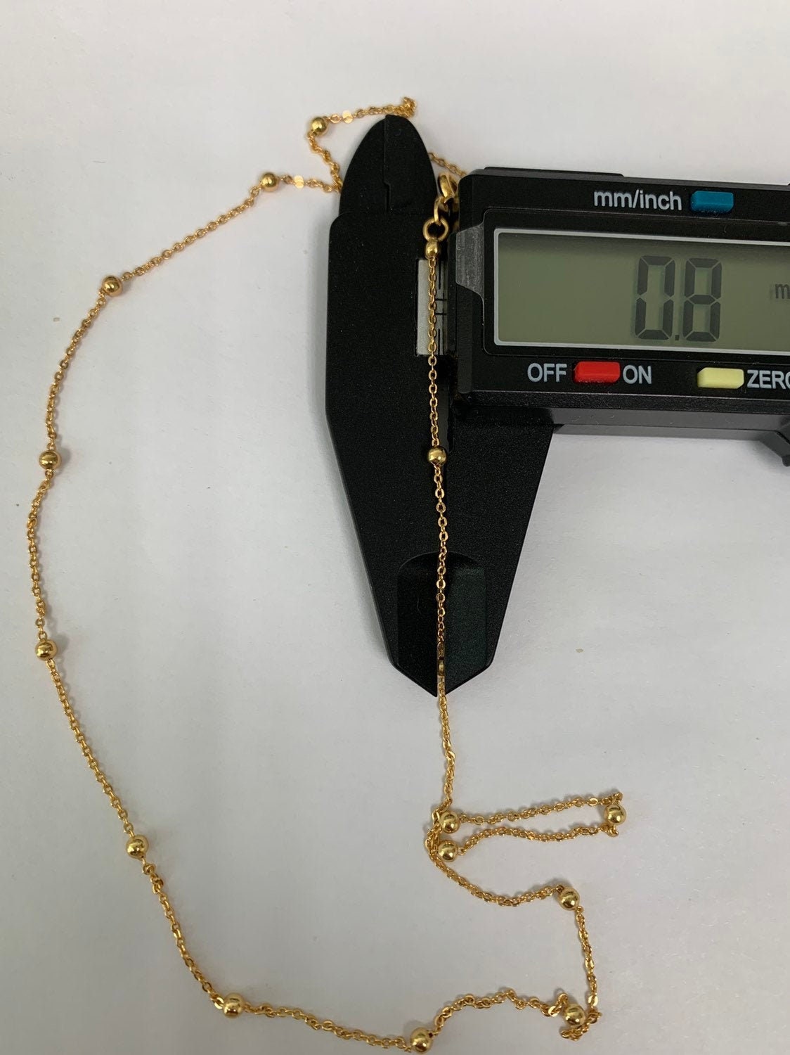 17.5'' Ready to Use Thin Rolo Necklace Chain, Layering Ball Box Chain Luxe Necklace, For Pendant Charm Necklace, 232