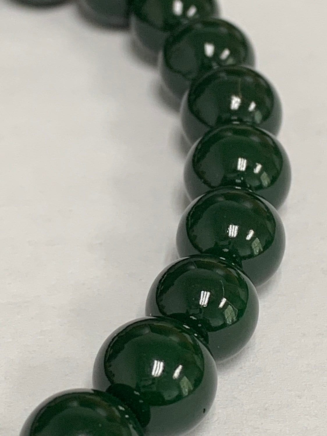 1 Strand 10.3mm Jade Green Round Glass Beads, Round Glass Beads, Prayer Beads,Rosary Beads, Mala Beads,Spacer Beads for DIY Craft, 192