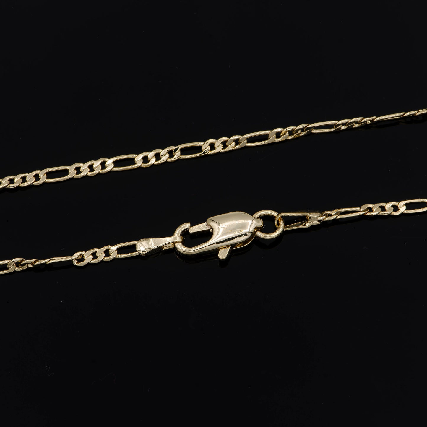 1pc 17.8'' Ready to Use 16k Light Rosygold Twisted Figaro Necklace Chain, Layering Dainty chain Perfect for Pendant Necklace, 912