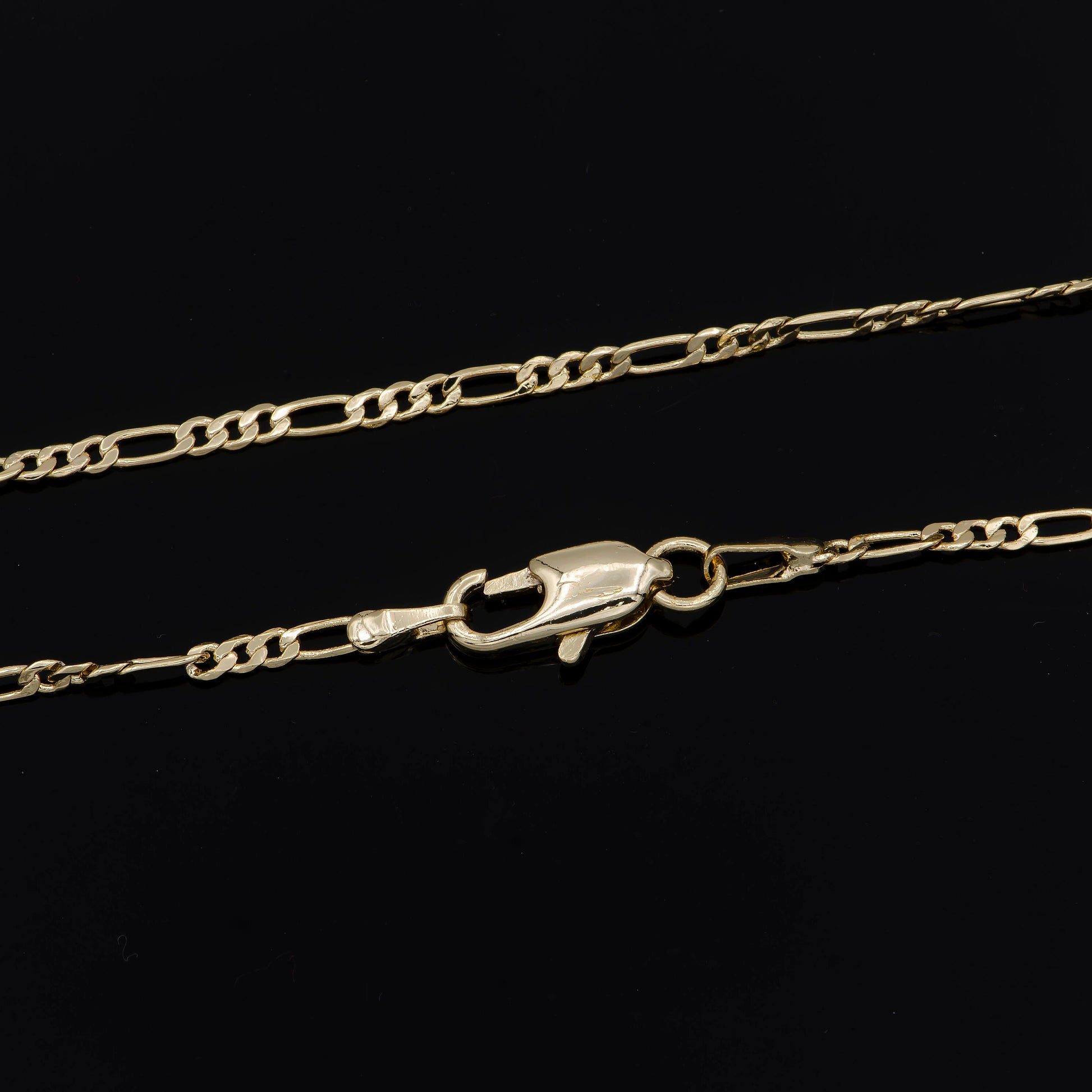 1pc 17.8'' Ready to Use 16k Light Rosygold Twisted Figaro Necklace Chain, Layering Dainty chain Perfect for Pendant Necklace, 912