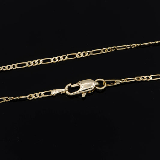1pc 17.8'' Ready to Use 16k Light Rosygold Twisted Figaro Necklace Chain, Layering Dainty chain Perfect for Pendant Necklace, 912