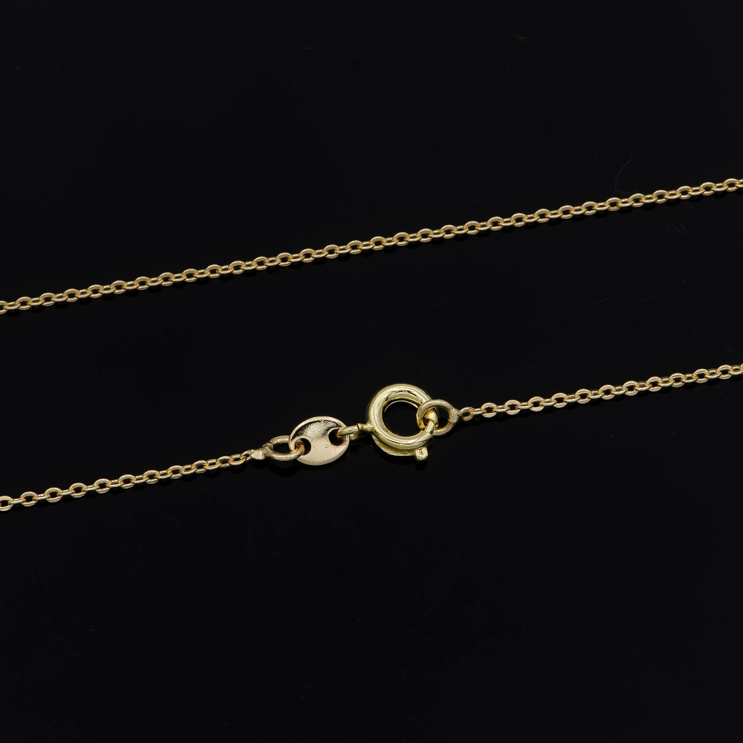 1pc 17.5'' Ready to Use Gold Rolo Necklace Chain, Layering Rolo Chain Dainty Necklace, For Pendant Charm Necklace Making, 923