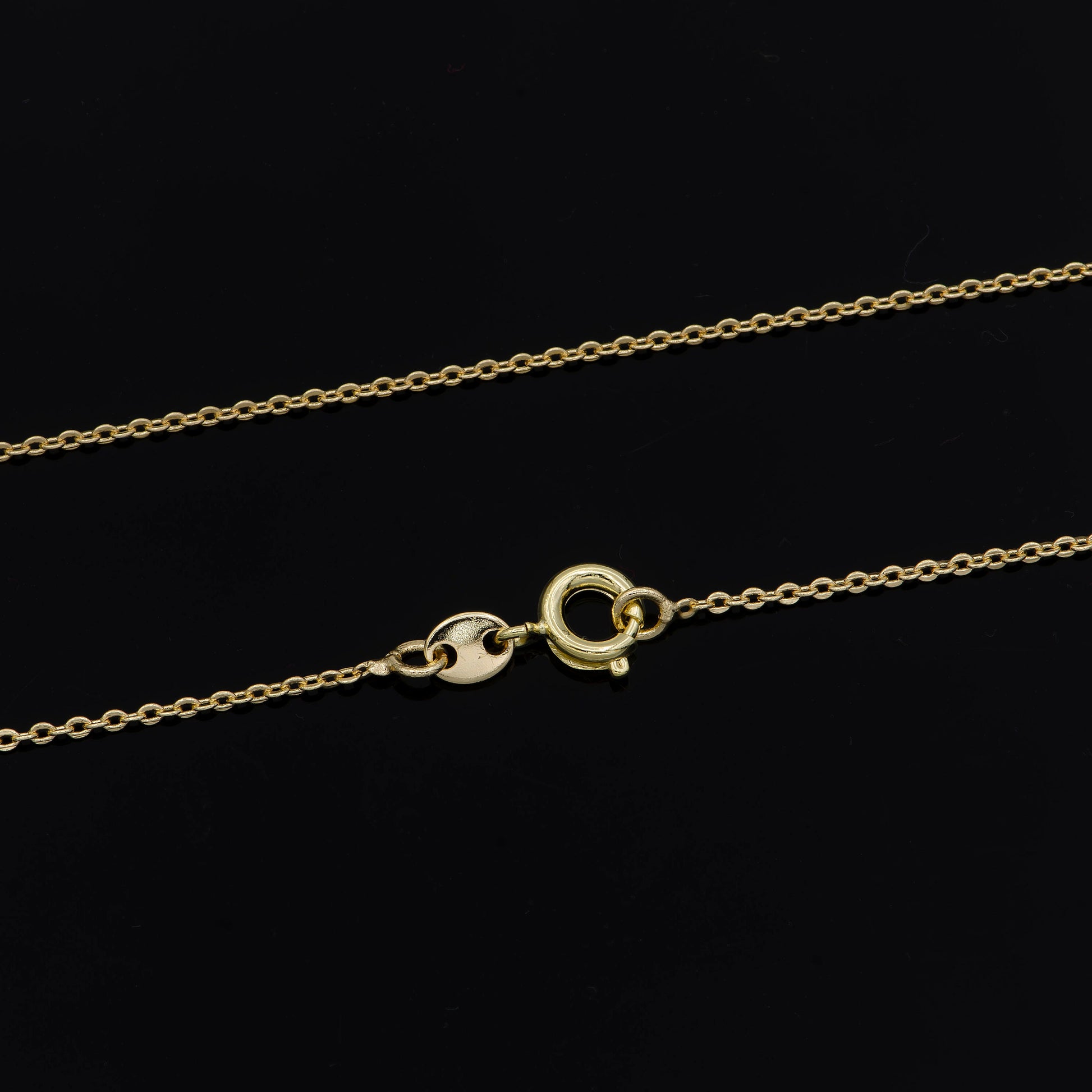 1pc 17.5'' Ready to Use Gold Rolo Necklace Chain, Layering Rolo Chain Dainty Necklace, For Pendant Charm Necklace Making, 923