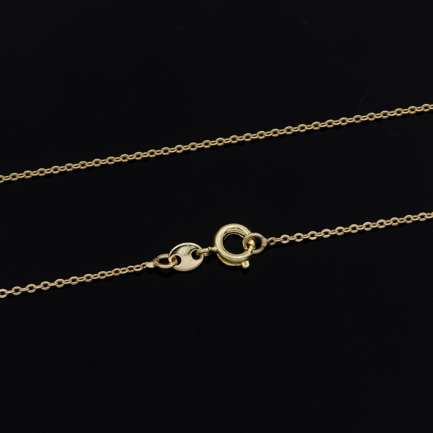 1pc 15.5'' Ready to Use Gold Rolo Necklace Chain, Layering Rolo Chain Dainty Necklace, For Pendant Charm Necklace Making, 228