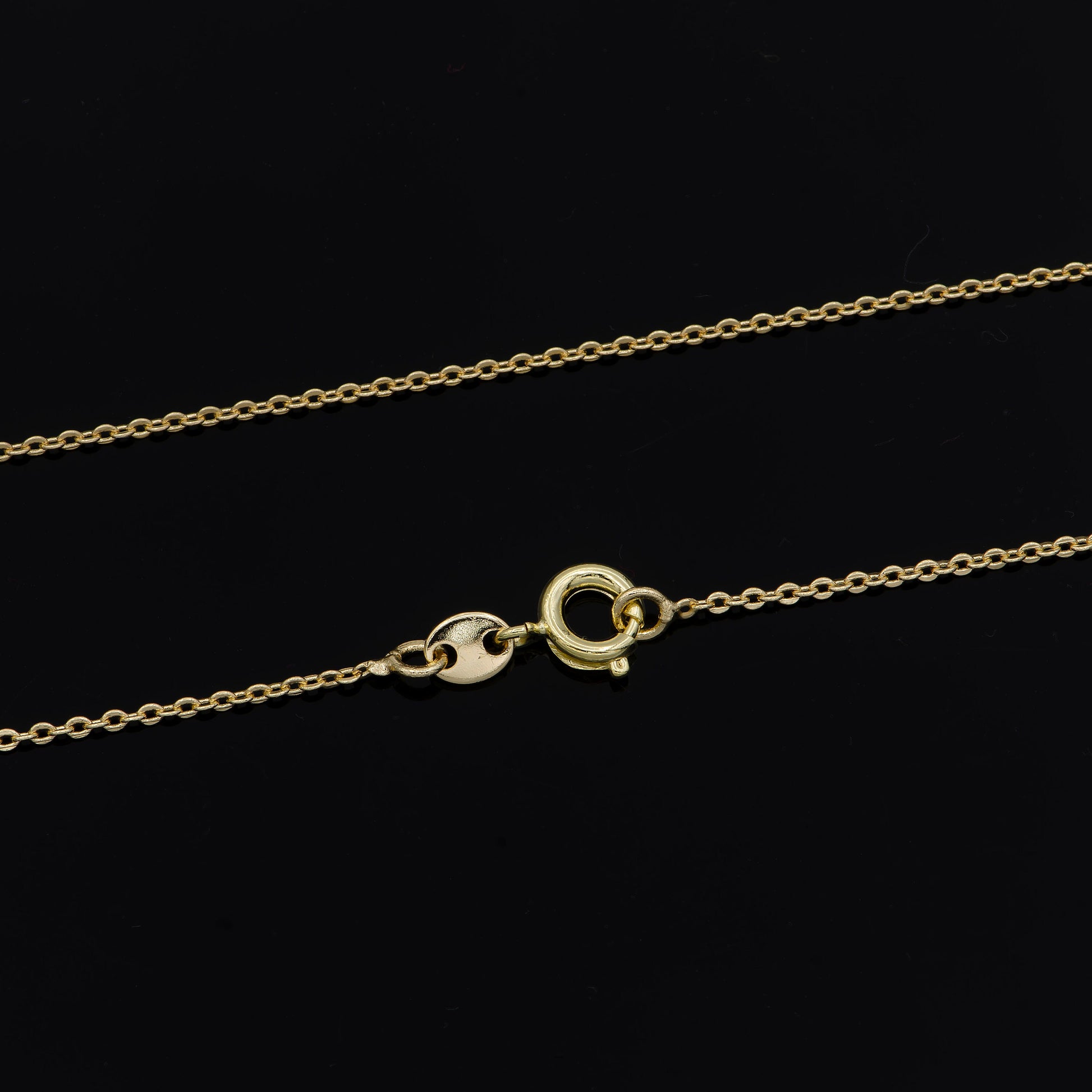 1pc 15.5'' Ready to Use Gold Rolo Necklace Chain, Layering Rolo Chain Dainty Necklace, For Pendant Charm Necklace Making, 228