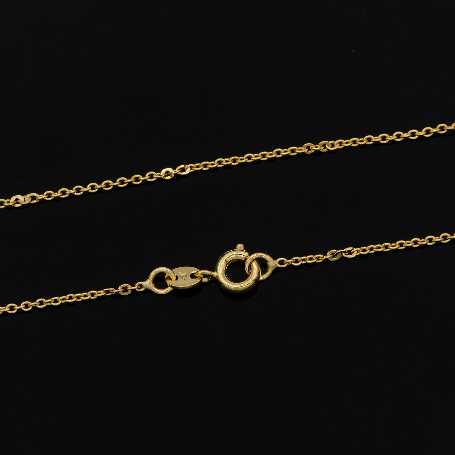 1pc 20'' Ready to Use 24K Gold Sequence Rolo Necklace Chain, Layering Rolo Chain Necklace, For Pendant Charm Necklace Making, 926