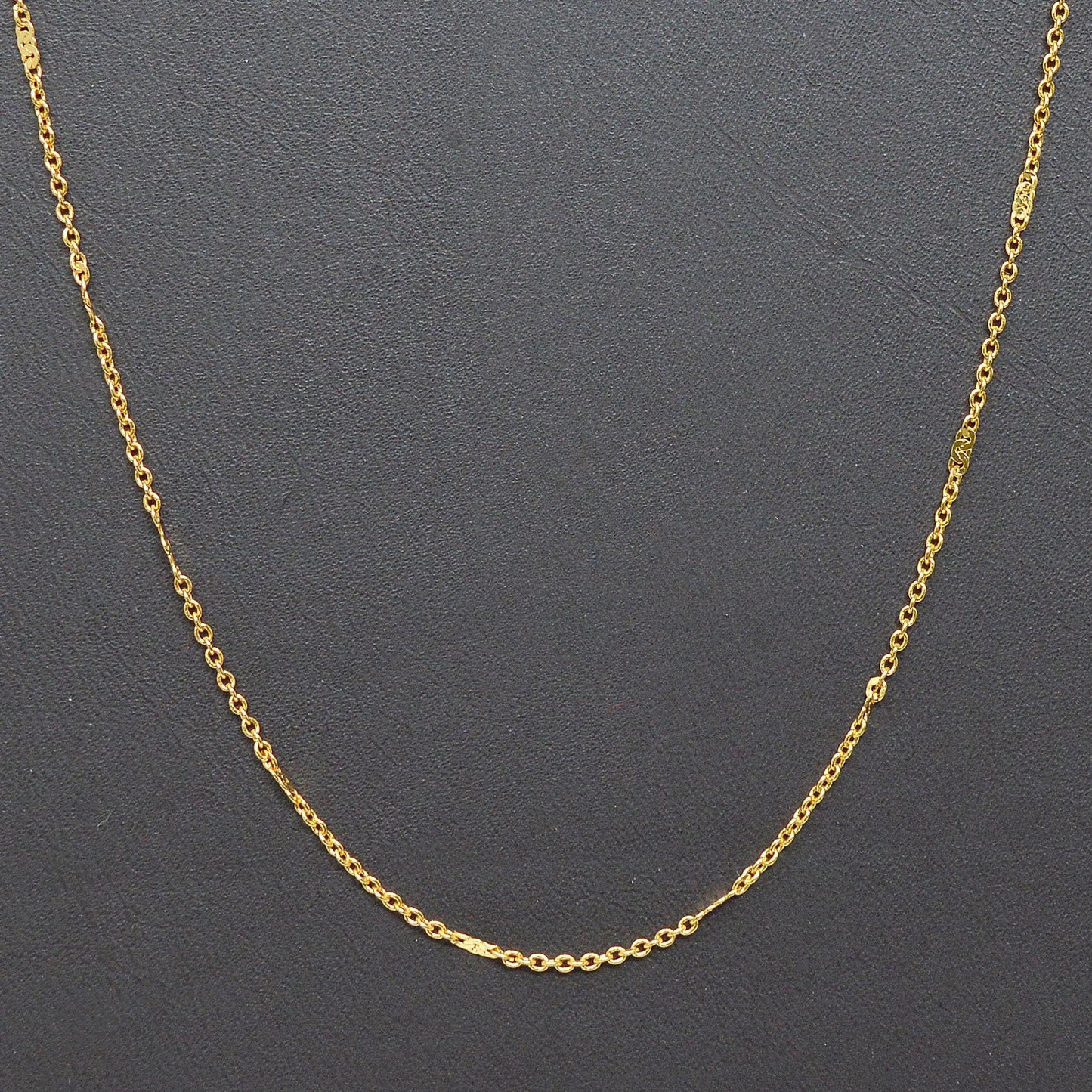 1pc 20.5'' Ready to Use Gold Rolo Curb Necklace Chain, Layering Flat Bar Dainty Necklace,For Pendant Charm Necklace Making, 983