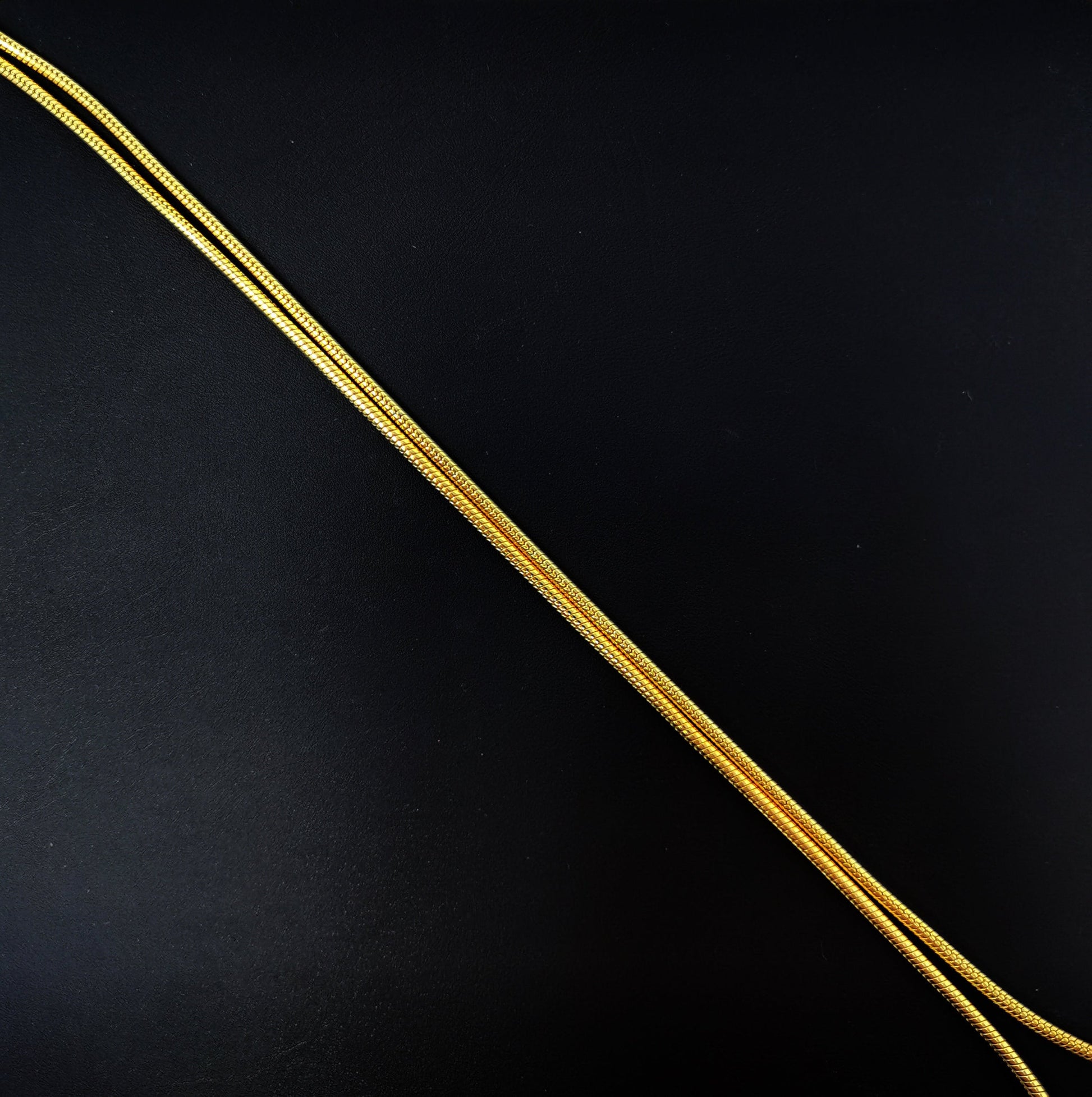 1pc 17.7'' Ready to Use 24K Gold Cocoon Necklace Chain, Layer Snake Chain Dainty Necklace, For Pendant Charm Necklace Making, 985