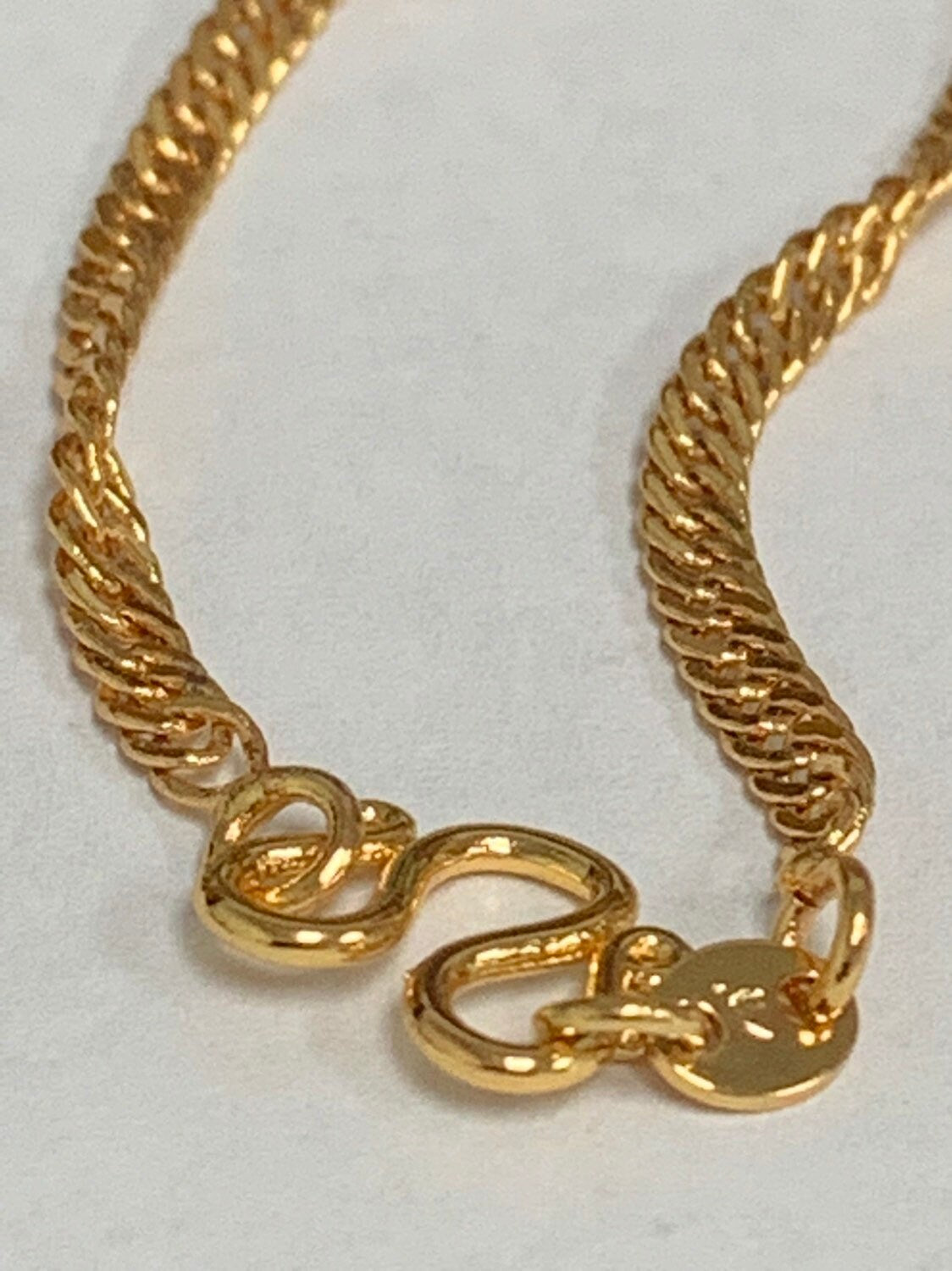 1pc 20'' Ready to Use 24k Singapore Necklace Chain, Layering Spiral Chain Dainty Necklace, Perfect for Pendant Necklace, 988