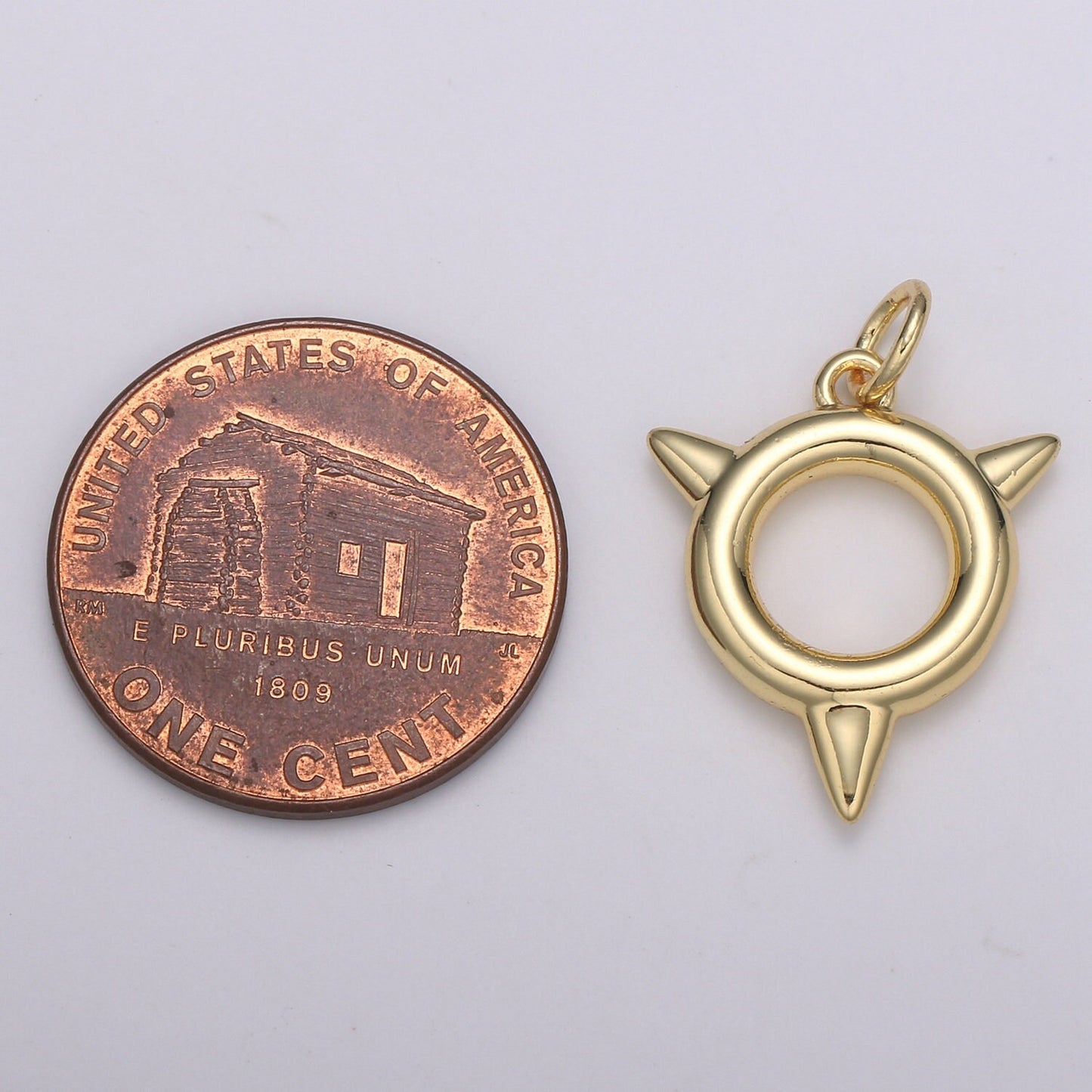 Spike Charm, 24K Bouy Pendant 23X7mm Mobility Jewelry Outdoor Activity Inspired, Metro Style Design, E-191