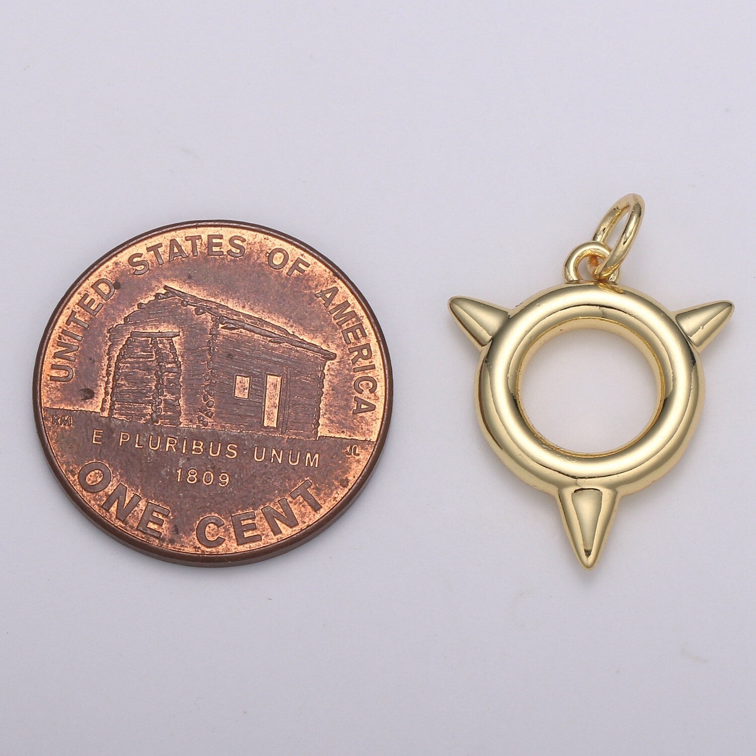 Spike Charm, 24K Bouy Pendant 23X7mm Mobility Jewelry Outdoor Activity Inspired, Metro Style Design, E-191