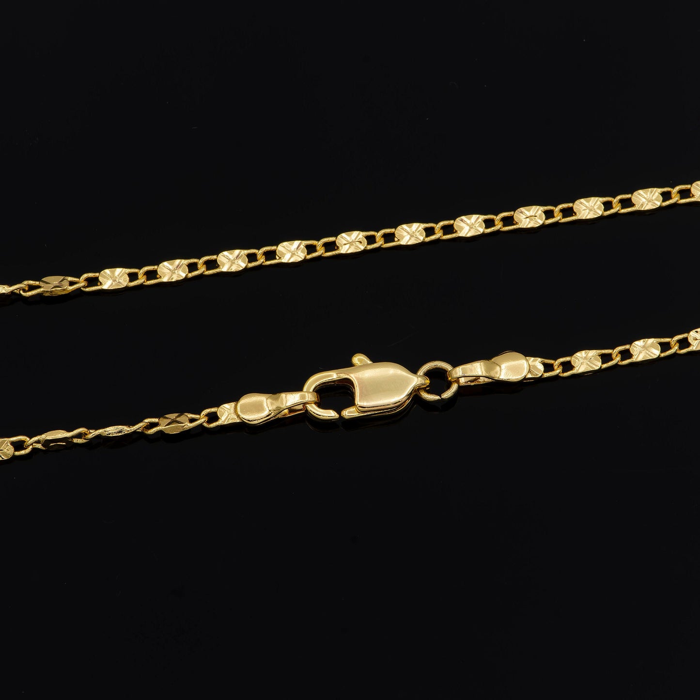 1pc 23.7'' Ready to Use 24K Gold Unique Necklace Chain, Layering Plate Lock Chain Dainty Necklace, Perfect for Pendant Necklace, 893