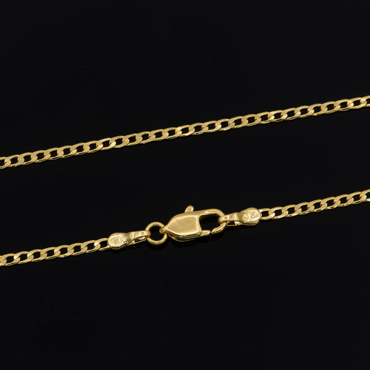 1pc 23.9'' Ready to Use 24K Gold Cuban Curb Necklace Chain,Layering Curb Chain Dainty Necklace, For Pendant Charm Necklace,933