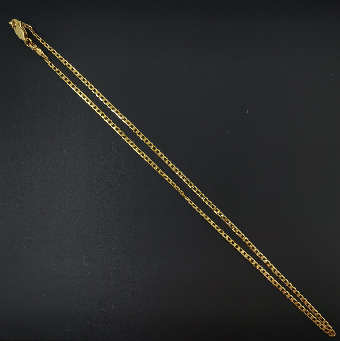 1pc 19.7'' Ready to Use 24K Gold Cuban Curb Necklace Chain,Layering Curb Chain Dainty Necklace, For Pendant Charm Necklace, 821