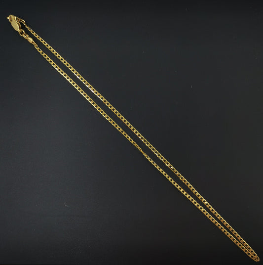 1pc 19.7'' Ready to Use 24K Gold Cuban Curb Necklace Chain,Layering Curb Chain Dainty Necklace, For Pendant Charm Necklace, 821
