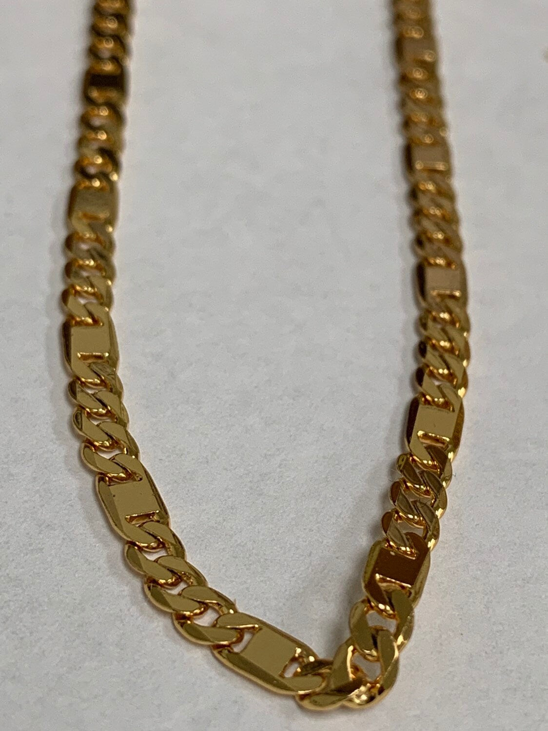 1pc 19.5' Ready to Use 24K Gold Sequence Rolo Necklace Chain, Layering Rolo Chain Necklace, For Pendant Charm Necklace Making,977