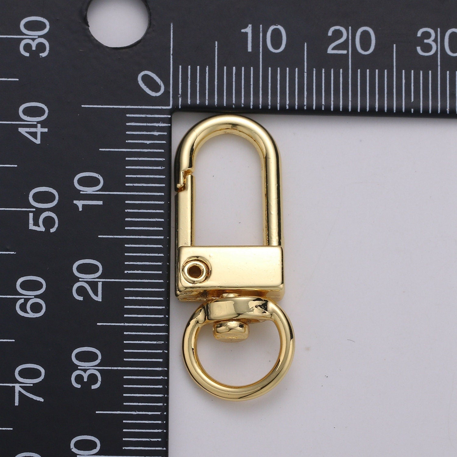 1pc Wholesale Push Spring Ring Gold Key Holder Ring for Bag Charm Component Jewelry Making Supplies L-022