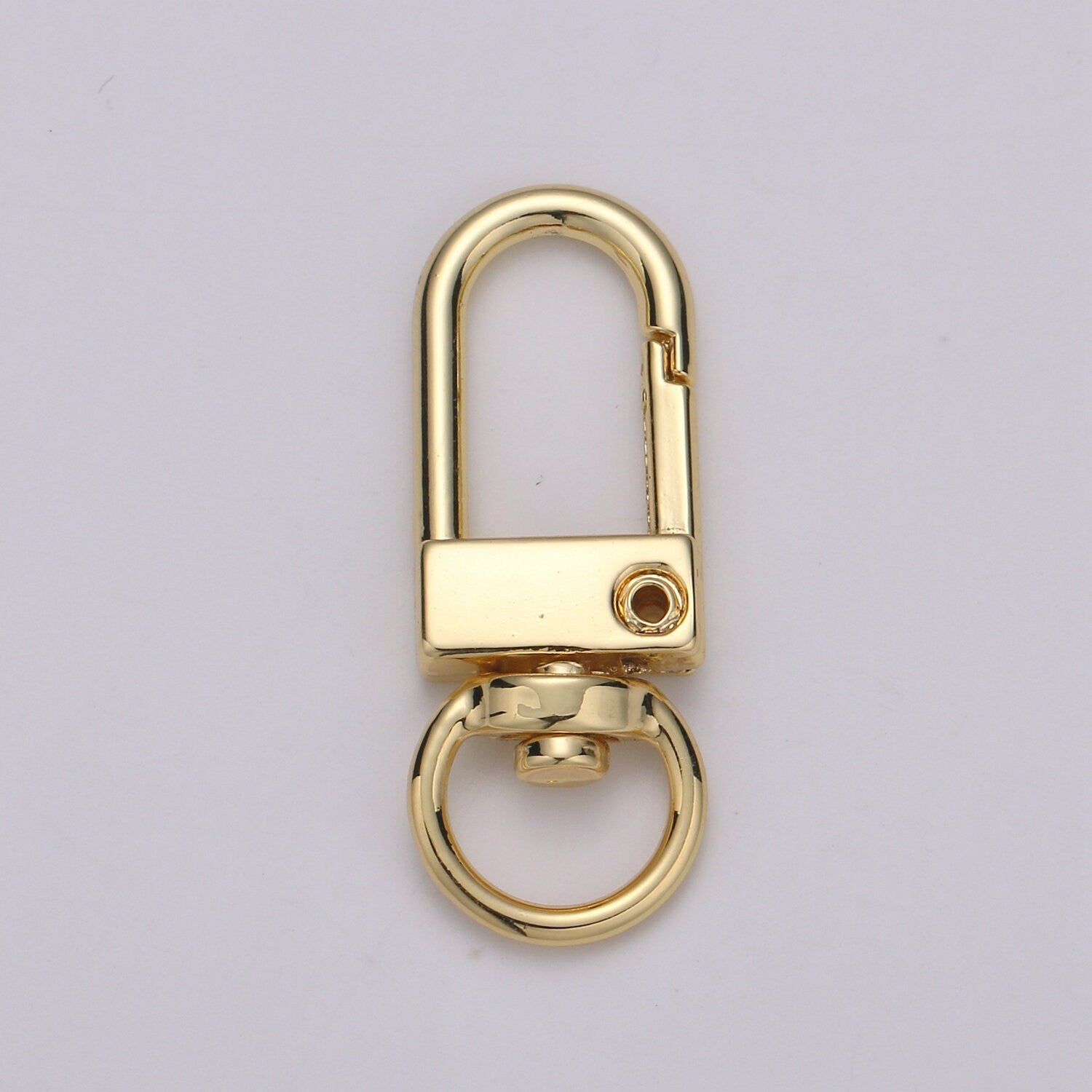 1pc Wholesale Push Spring Ring Gold Key Holder Ring for Bag Charm Component Jewelry Making Supplies L-022