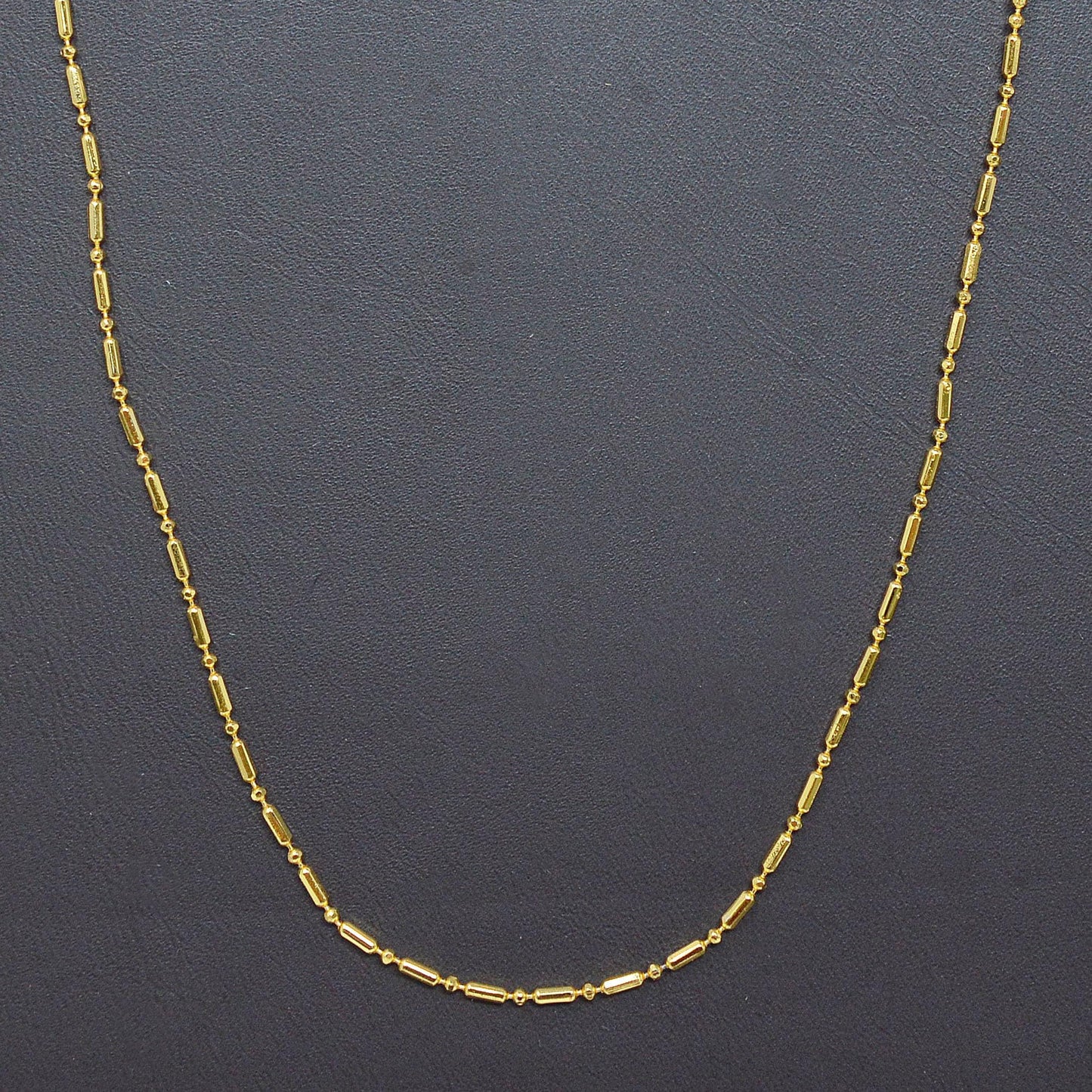 1pc 18'' Ready to Use 18K Rosy Gold Rolo Necklace Chain, Layering Ball Rolo Chain Dainty Necklace, For Pendant Charm Necklace, 696