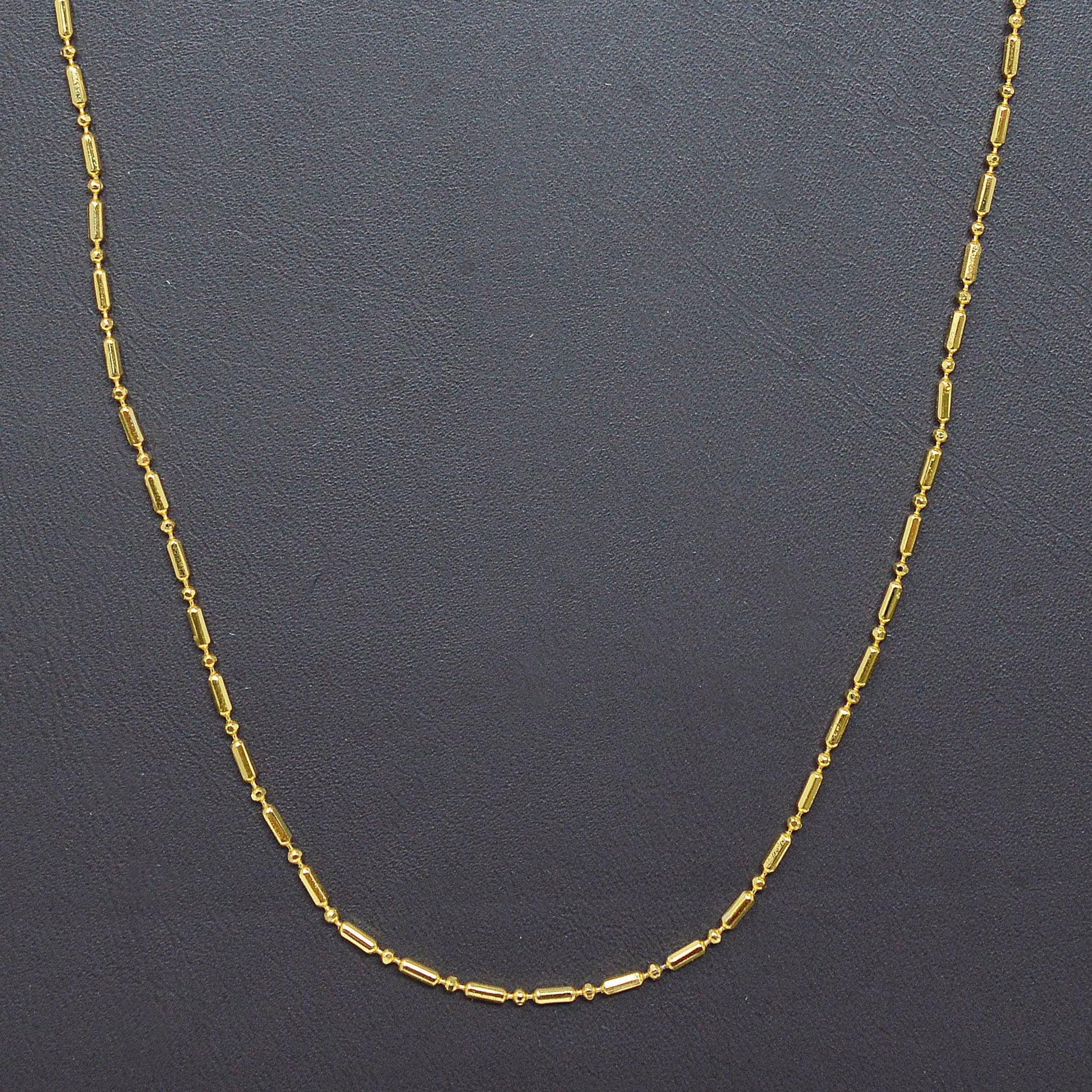 1pc 18'' Ready to Use 18K Rosy Gold Rolo Necklace Chain, Layering Ball Rolo Chain Dainty Necklace, For Pendant Charm Necklace, 696