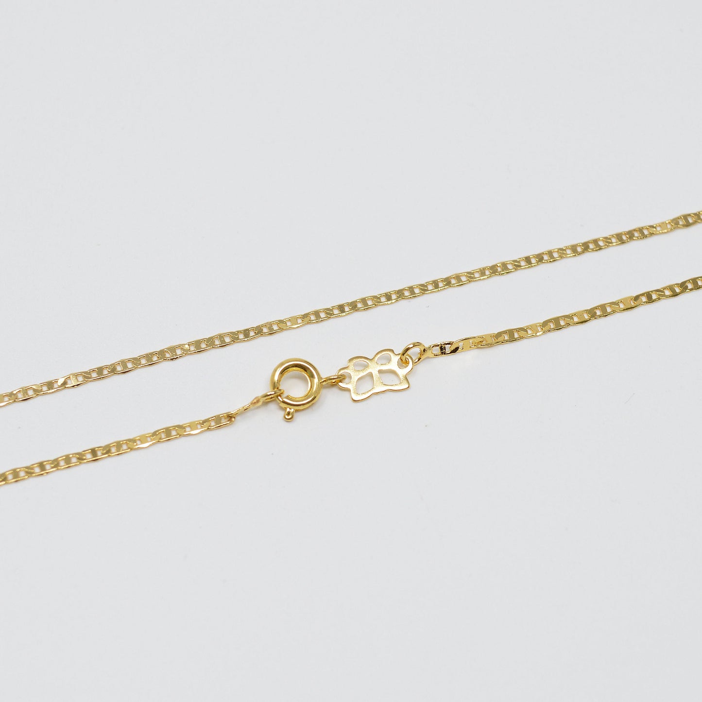 1pc 17.7'' Ready to Use 24K Gold Anchor Necklace Chain, Layering Mariner Chain Dainty Necklace,For Pendant Charm Necklace Making, 984