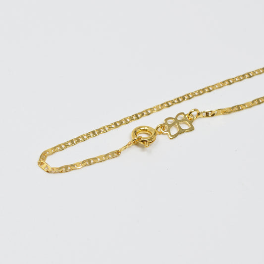 1pc 17.7'' Ready to Use 24K Gold Anchor Necklace Chain, Layering Mariner Chain Dainty Necklace,For Pendant Charm Necklace Making, 984