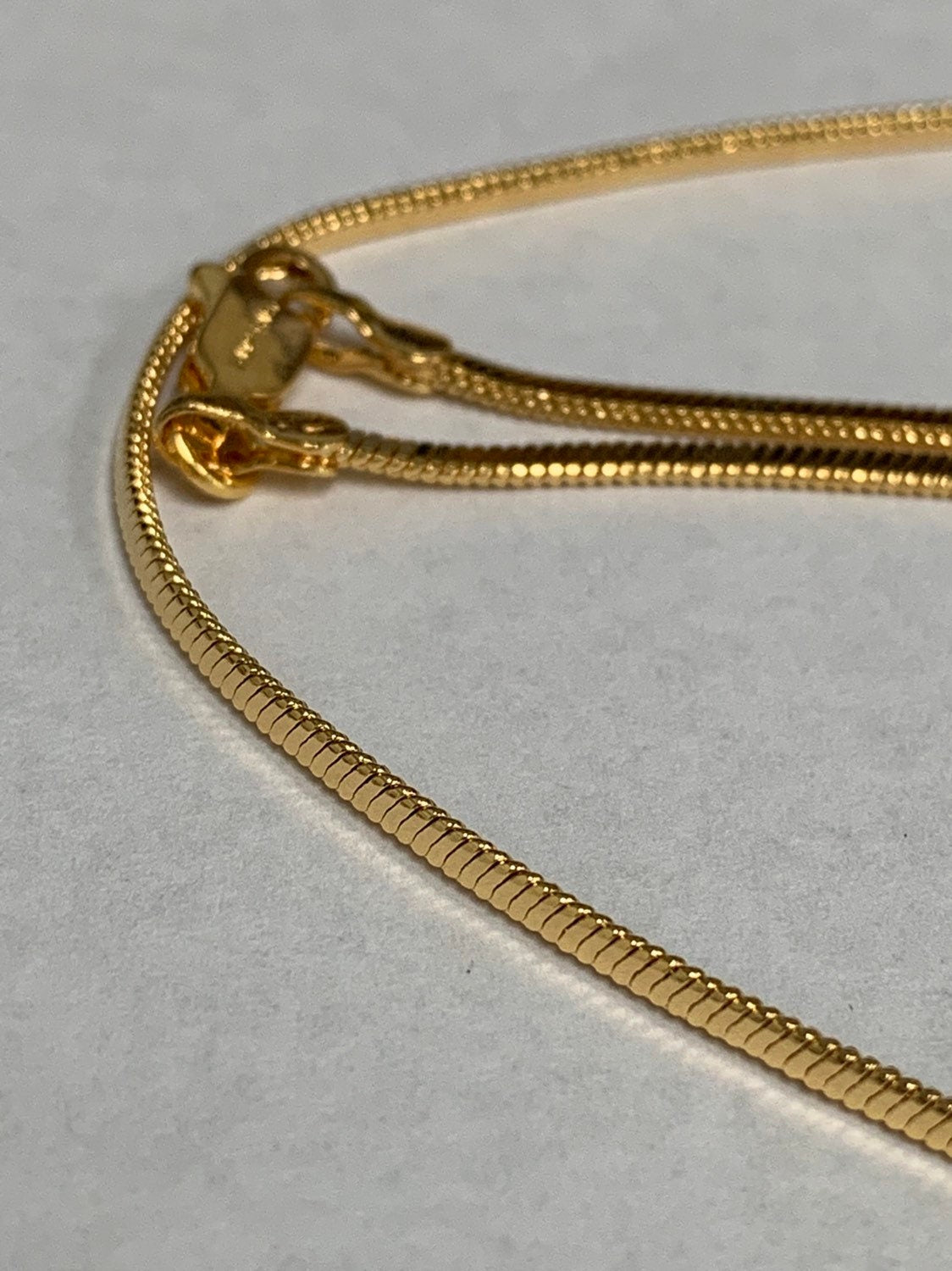 1pc 19.7'' Ready to Use 24K Gold Cocoon Necklace Chain, Layer Snake Chain Dainty Necklace, For Pendant Charm Necklace Making, 997