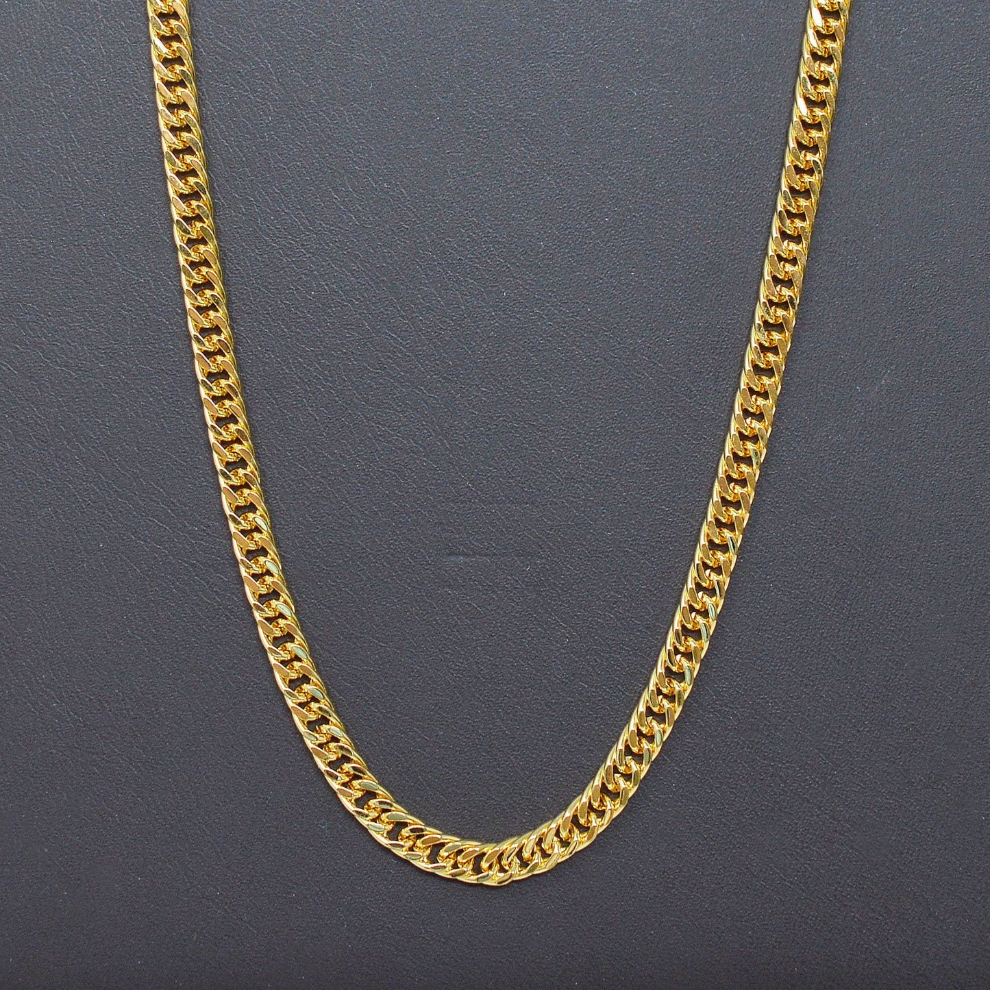 1pc 19.8' Ready to Use 24K Gold Cuban Curb Necklace Chain,Layering Curb Chain Bold Necklace, For Pendant Charm Necklace, 993