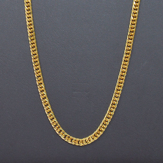 1pc 19.8' Ready to Use 24K Gold Cuban Curb Necklace Chain,Layering Curb Chain Bold Necklace, For Pendant Charm Necklace, 993